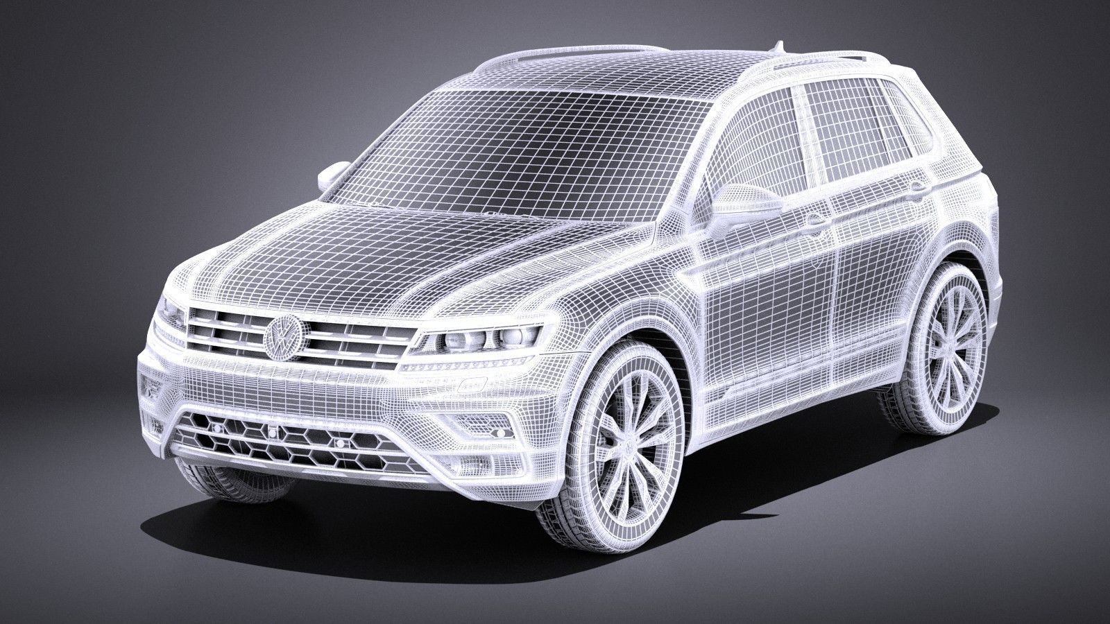Volkswagen Tiguan 2017 VRAY 3D model_12
