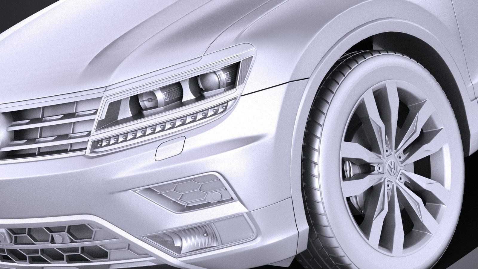 Volkswagen Tiguan 2017 VRAY 3D model_9