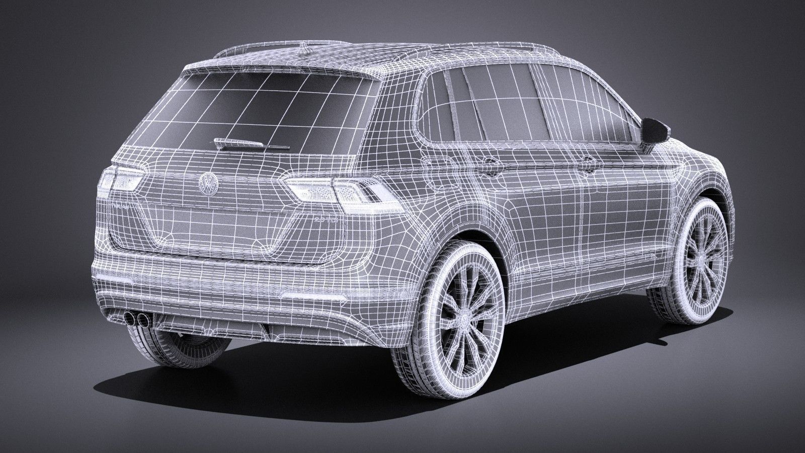 Volkswagen Tiguan 2017 VRAY 3D model_15