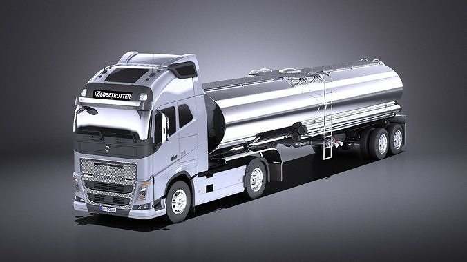 Volvo FH16 Globtrotter Tanker 2013-2015 VRAY 3D model