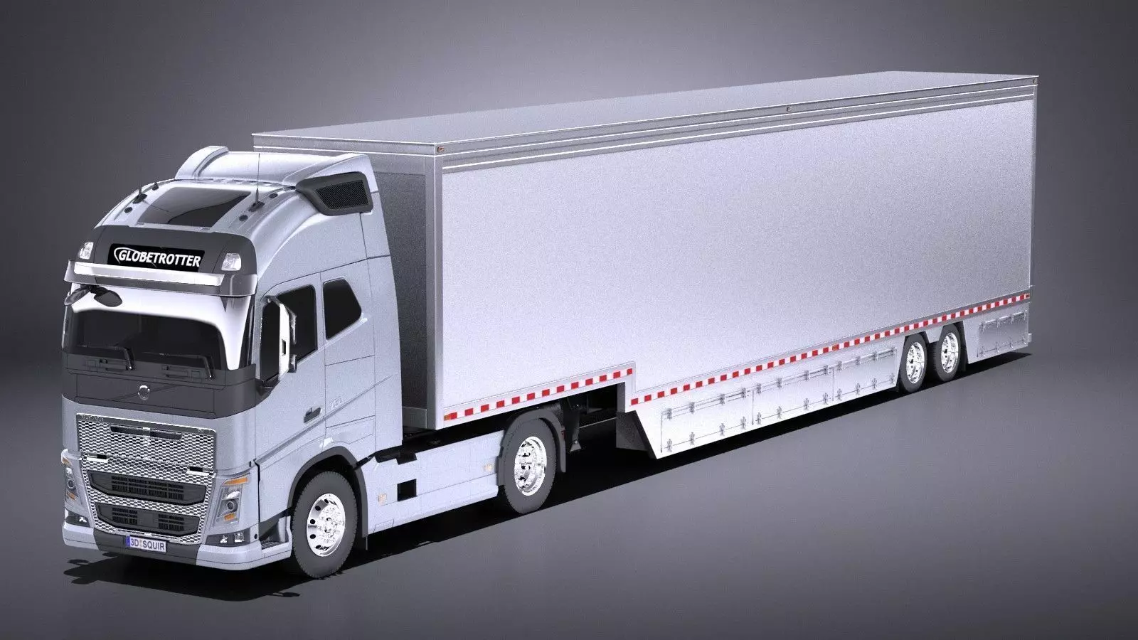 Volvo FH16 Globtrotter Trailer 2013 VRAY 3D model