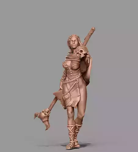 barbarian sorceress - 35mm and 54 mm scale