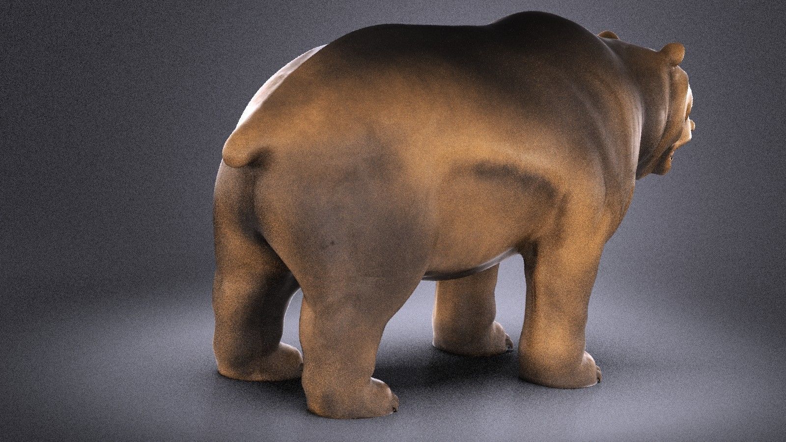 Wallstreet Bear Sculpture 3D model_4