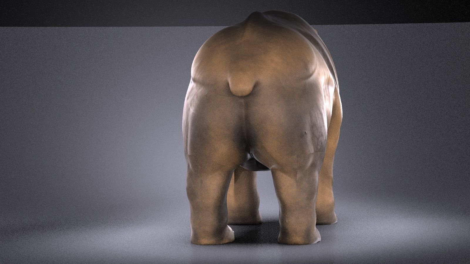 Wallstreet Bear Sculpture 3D model_5