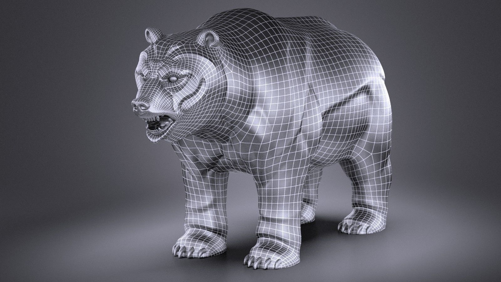Wallstreet Bear Sculpture 3D model_10