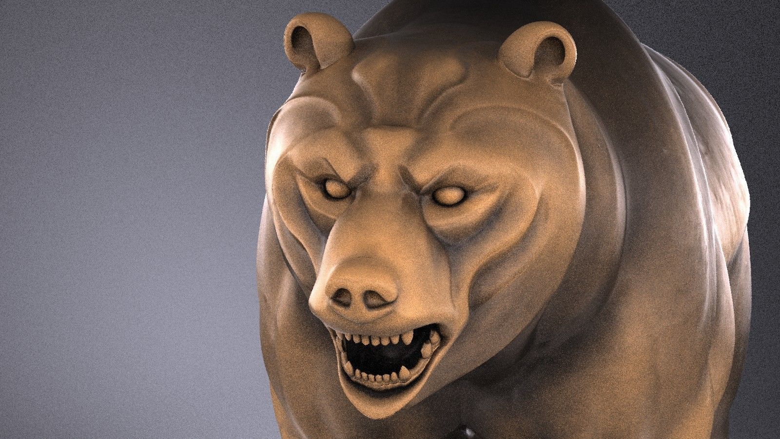 Wallstreet Bear Sculpture 3D model_6
