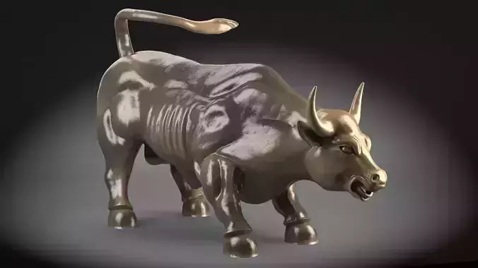 WallStreet Bull Sculpture 3D model
