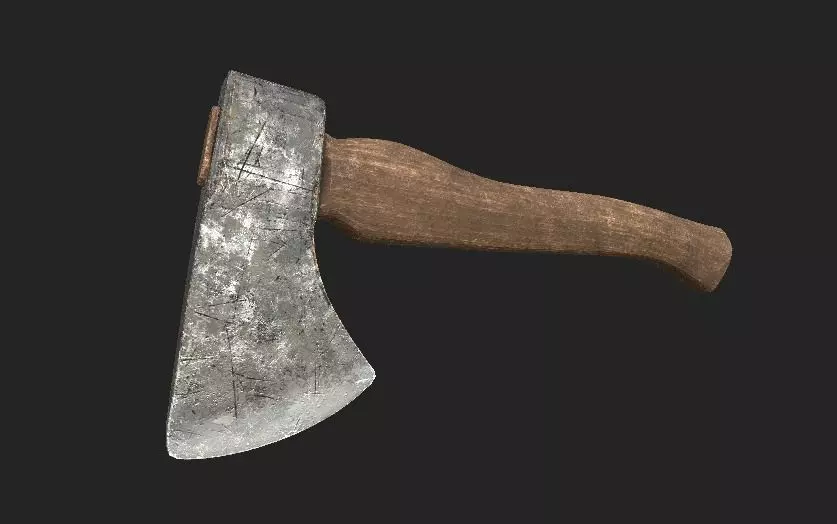 3 in 1 - Axe with 3 different textures Low-poly 3D model_0