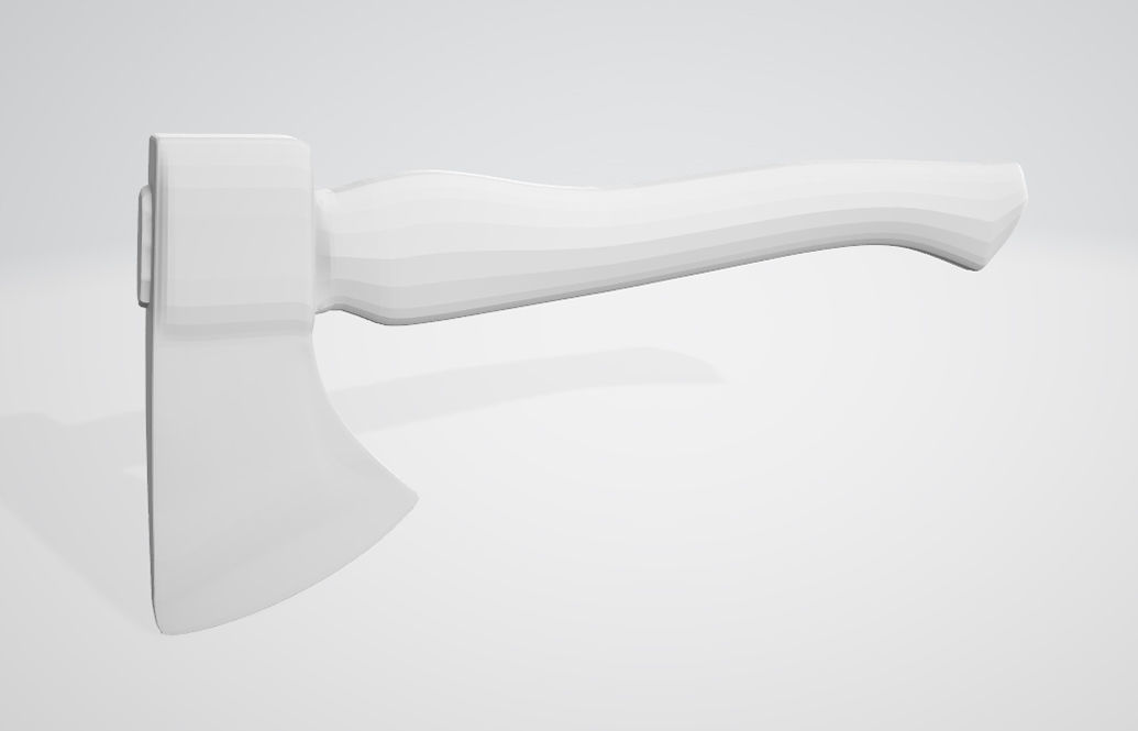 3 in 1 - Axe with 3 different textures Low-poly 3D model_3