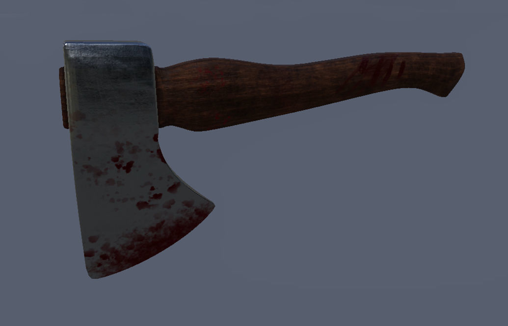 3 in 1 - Axe with 3 different textures Low-poly 3D model_2