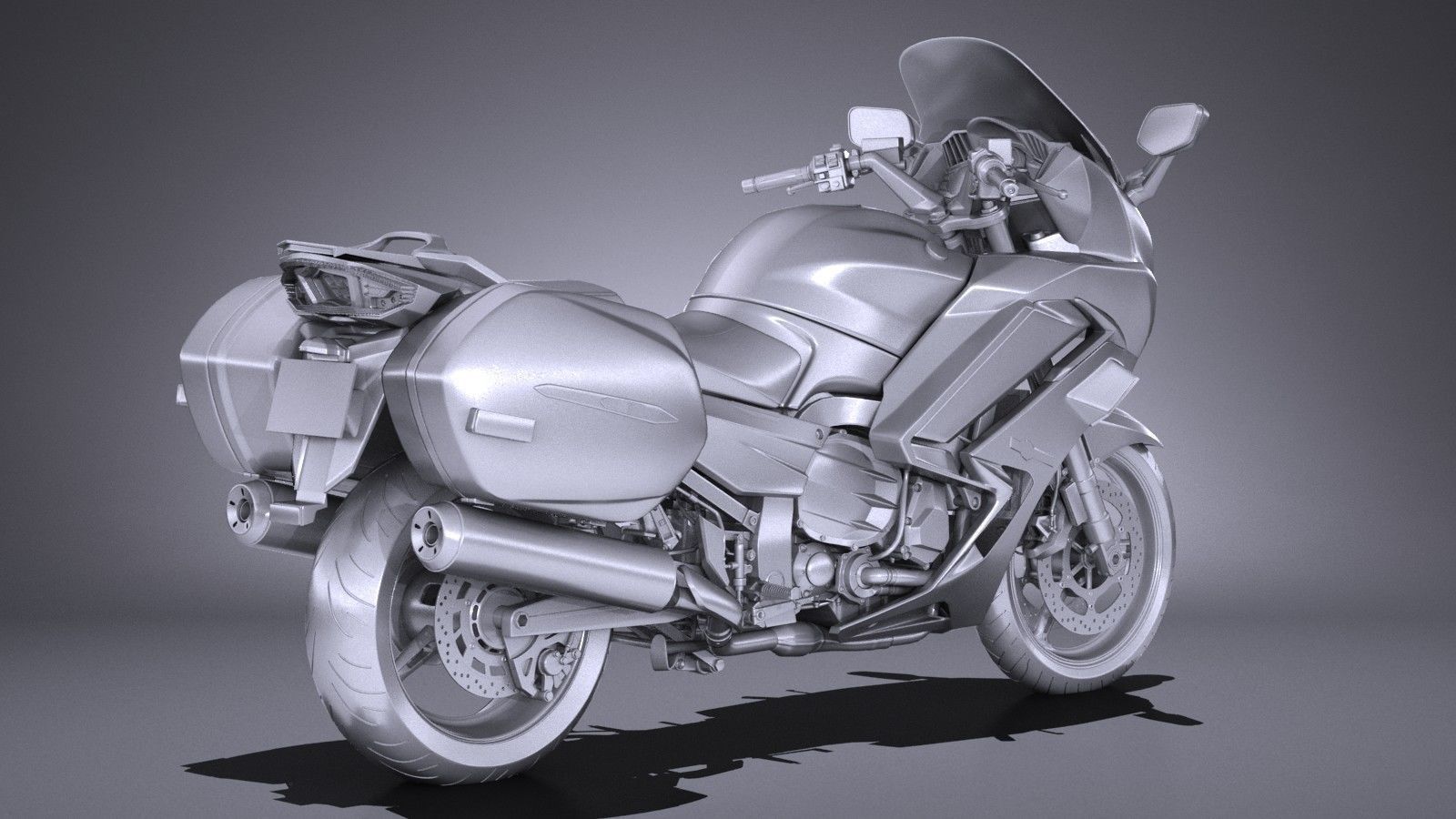 Yamaha FJR1300 2017 3D model_12