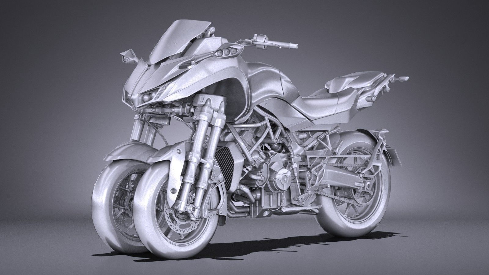Yamaha Niken 2019 3D model_9