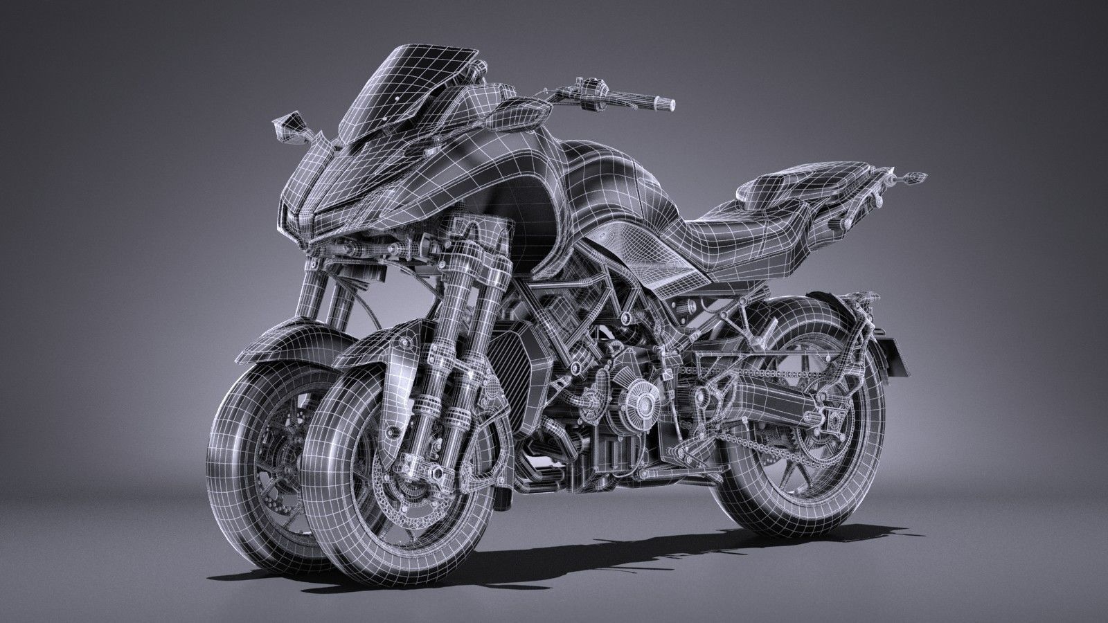 Yamaha Niken 2019 3D model_15