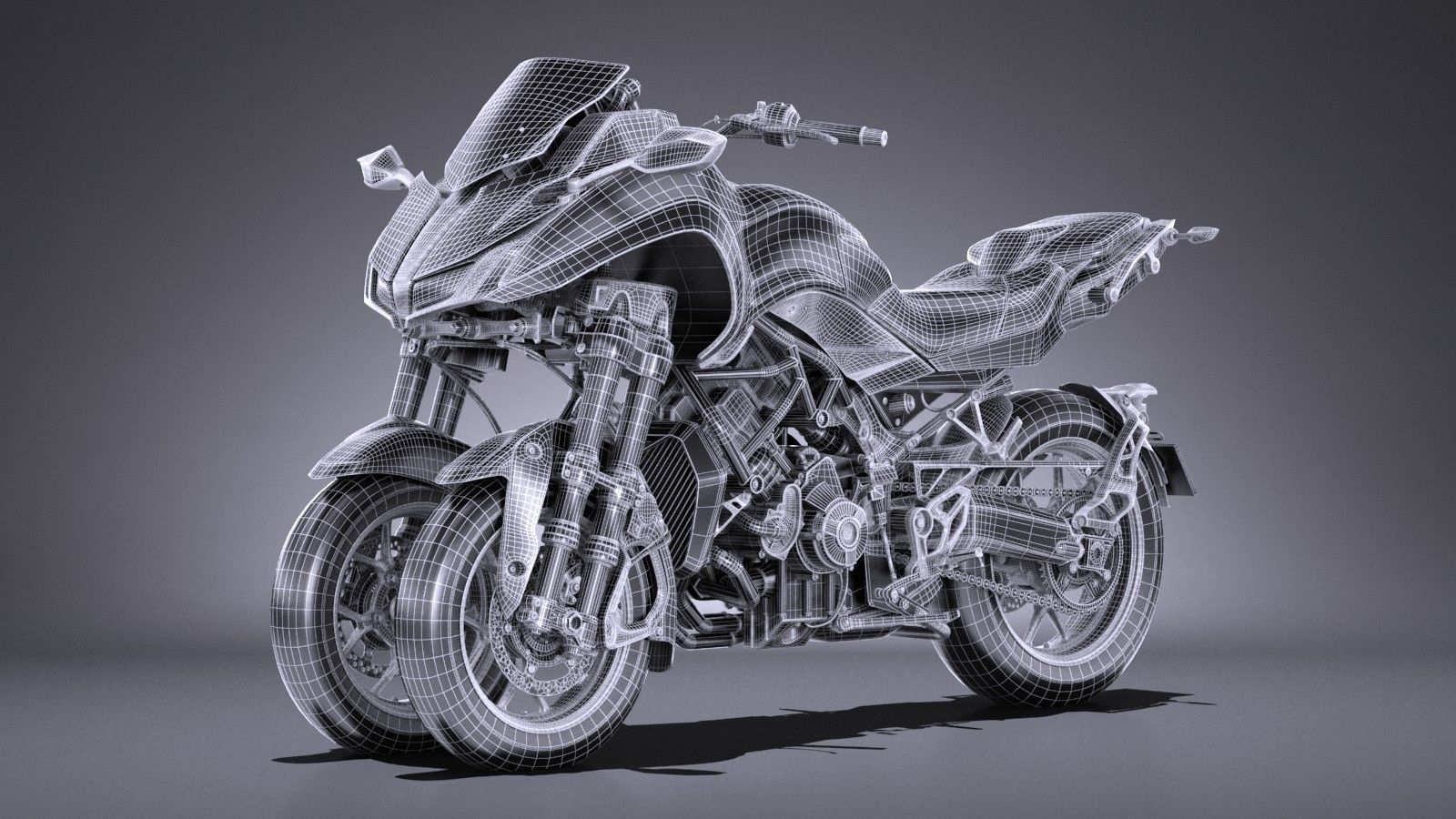 Yamaha Niken 2019 3D model_13