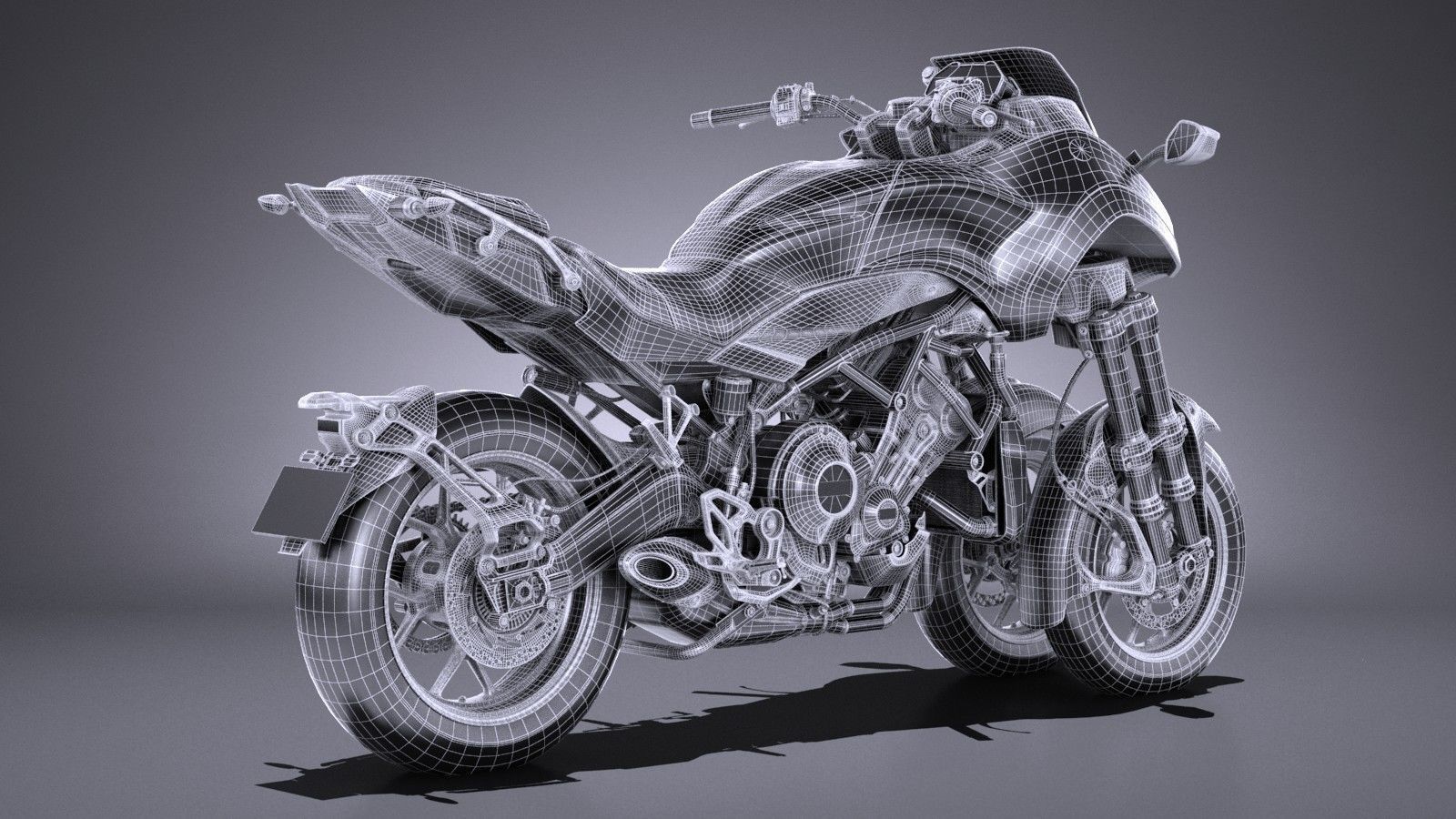 Yamaha Niken 2019 3D model_14