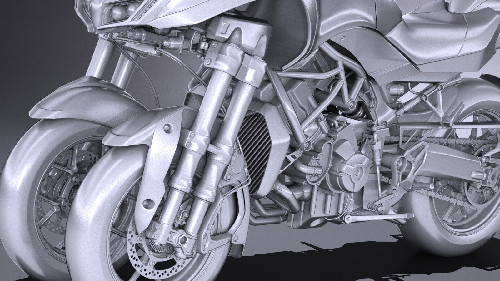 Yamaha Niken 2019 3D model_10