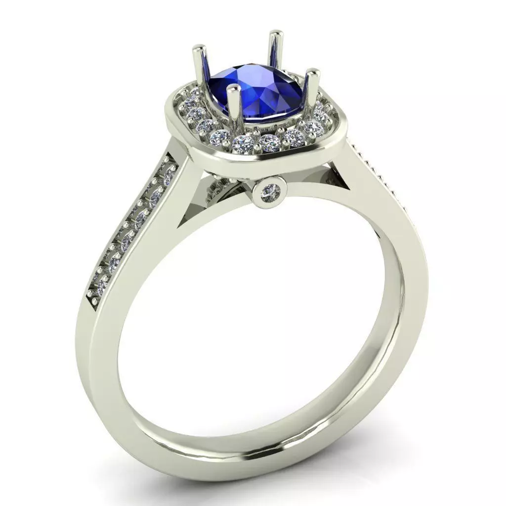 Engagement ring 3D print model