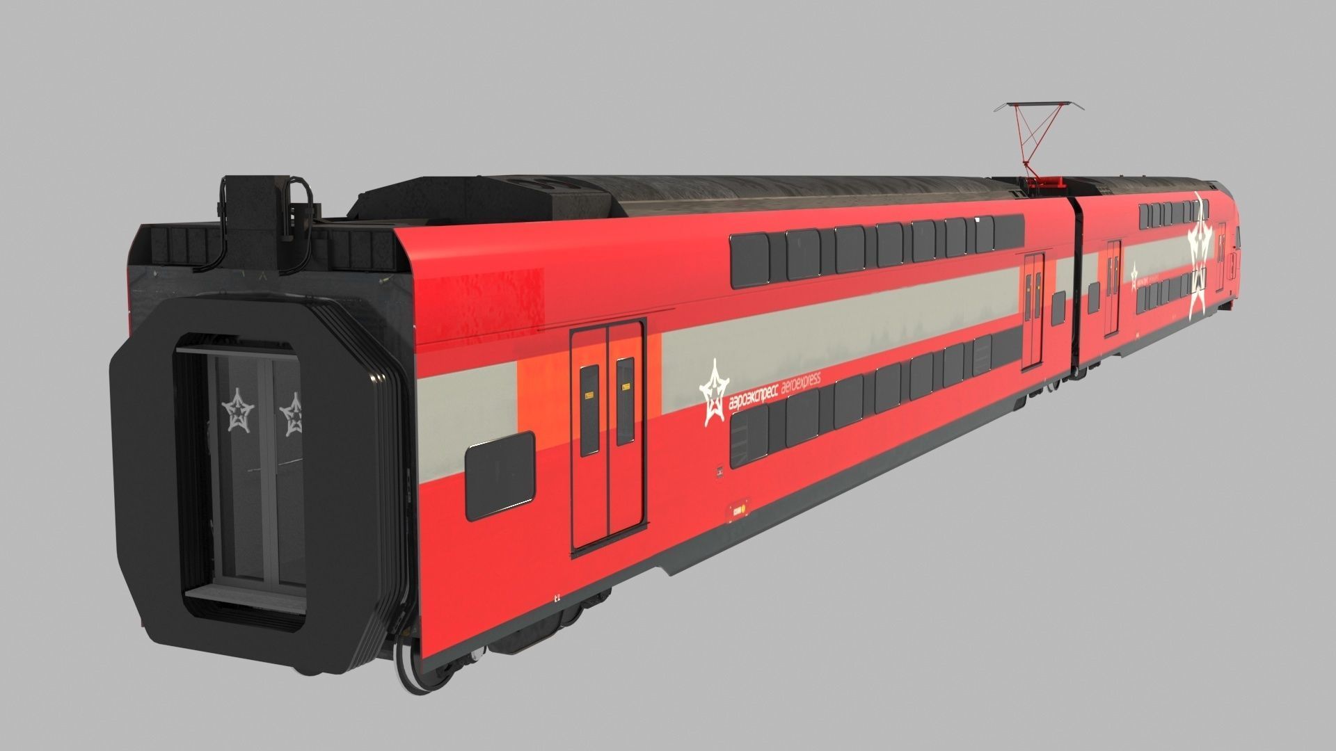 Aeroexpress Stadler KISS 3d 3D model_6