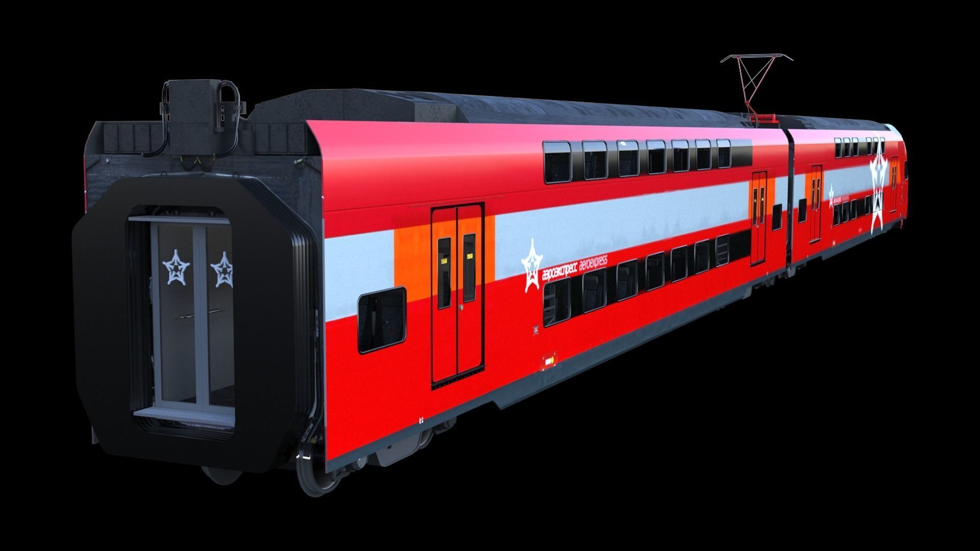 Aeroexpress Stadler KISS 3d 3D model_1