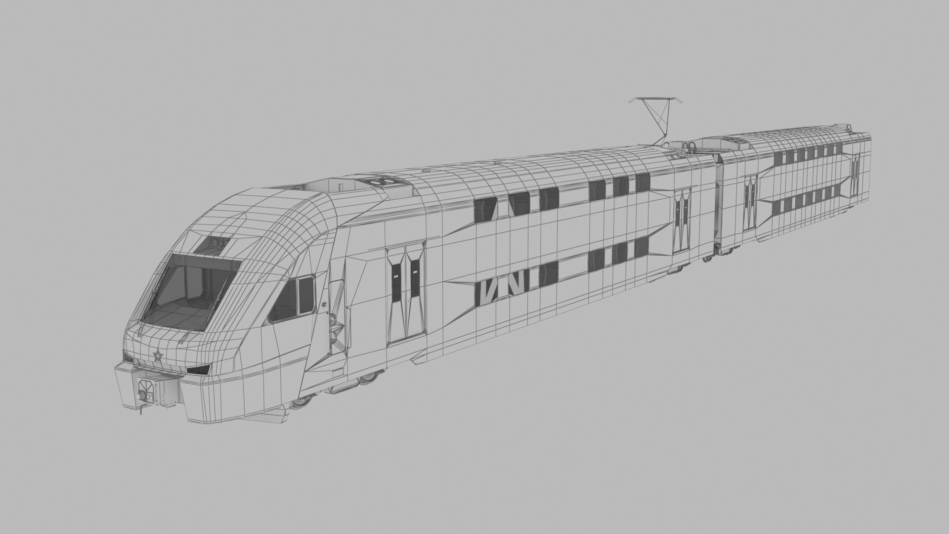 Aeroexpress Stadler KISS 3d 3D model_9