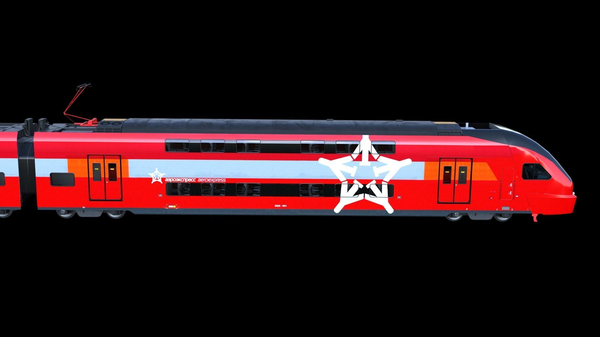 Aeroexpress Stadler KISS 3d 3D model_2