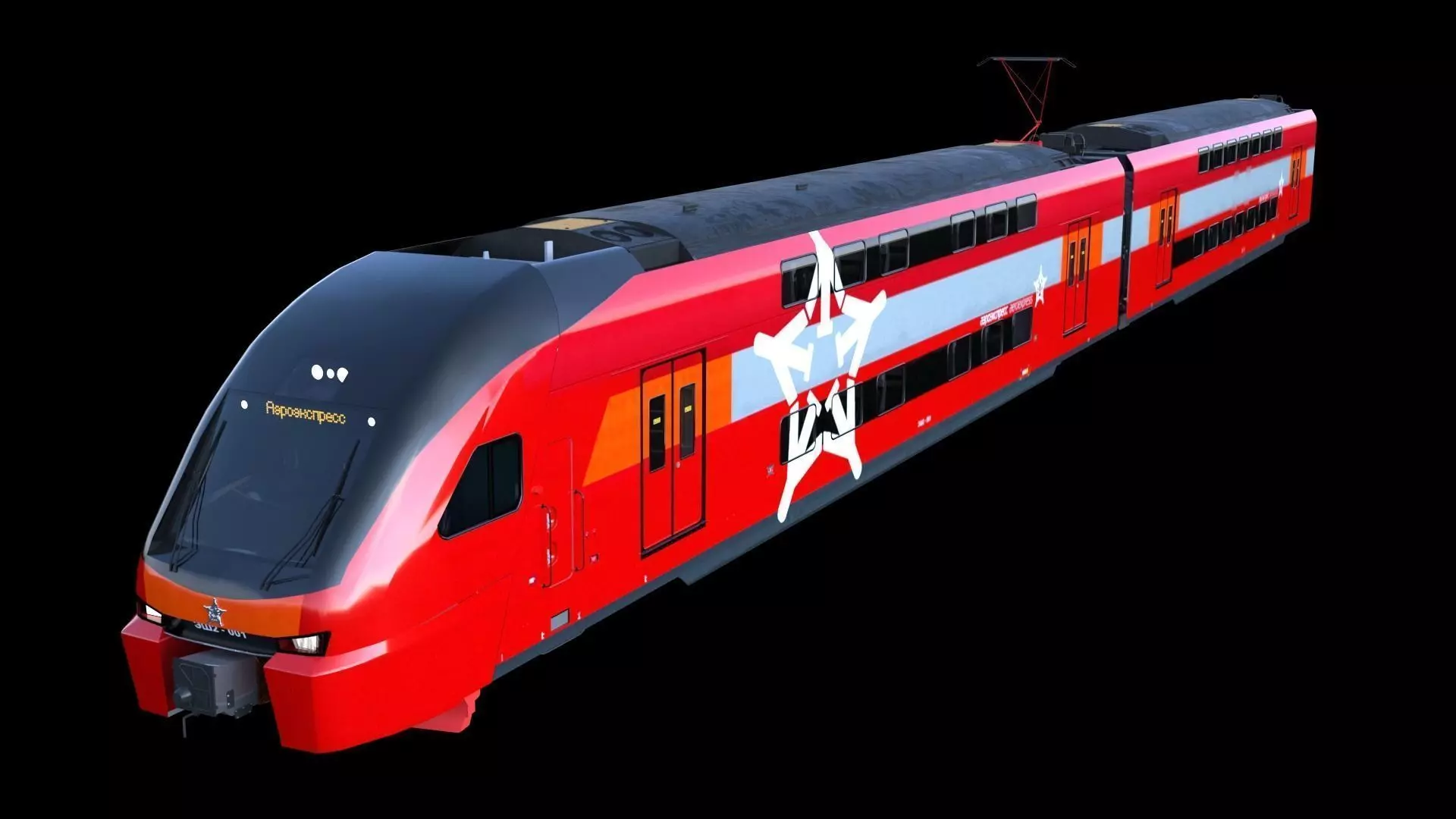 Aeroexpress Stadler KISS 3d 3D model_0