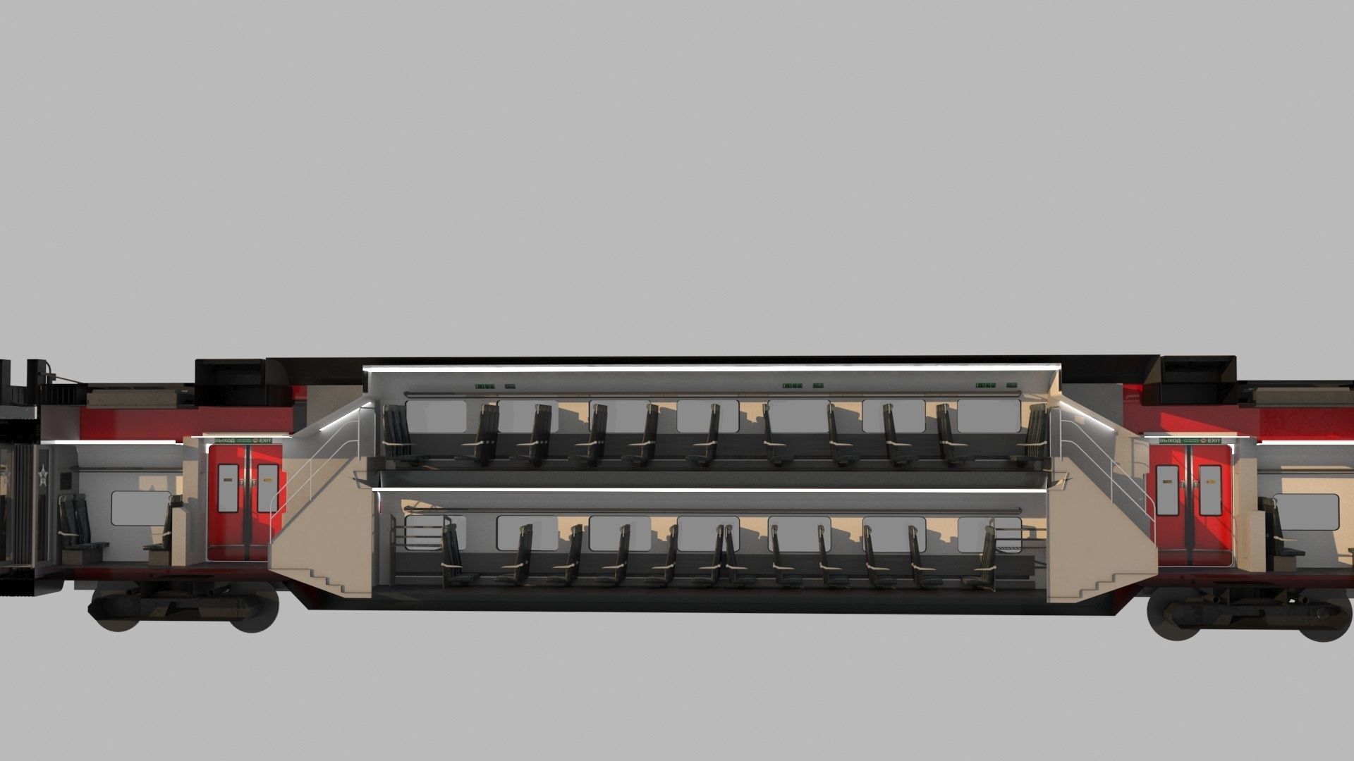 Aeroexpress Stadler KISS 3d 3D model_8