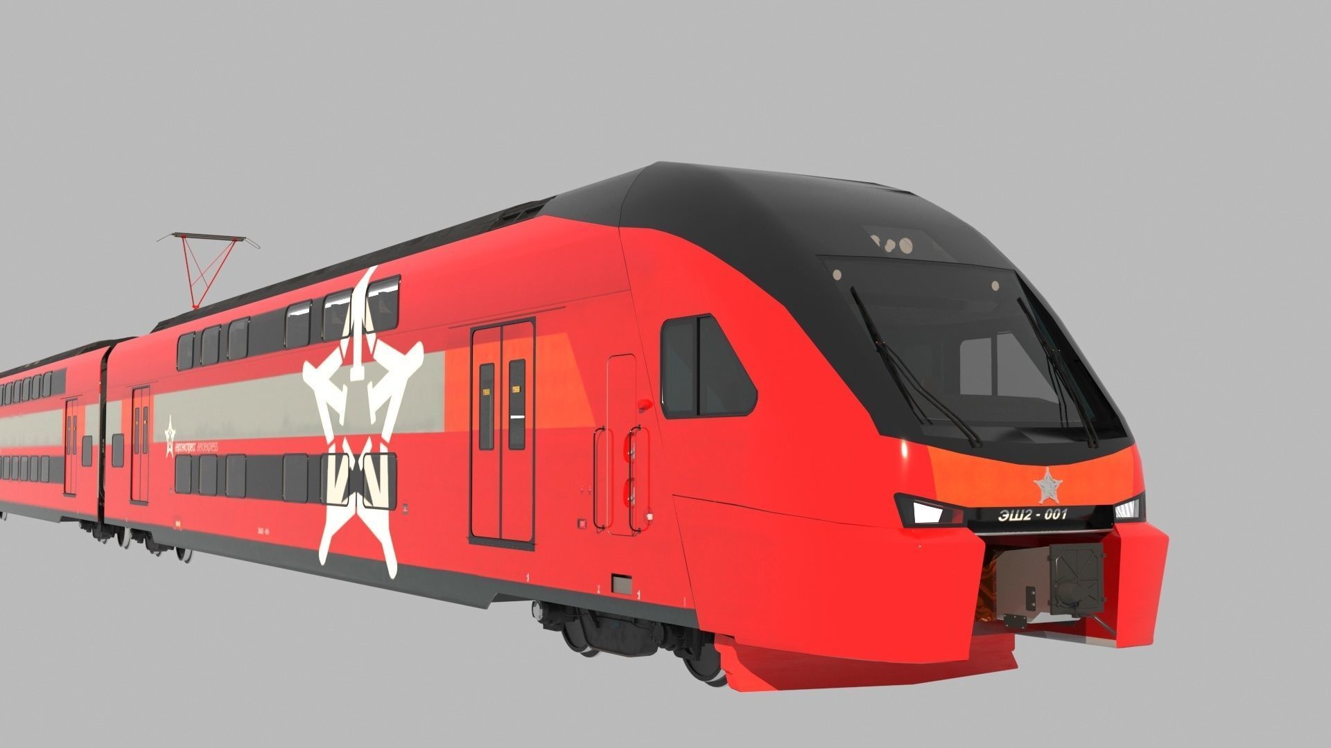 Aeroexpress Stadler KISS 3d 3D model_5