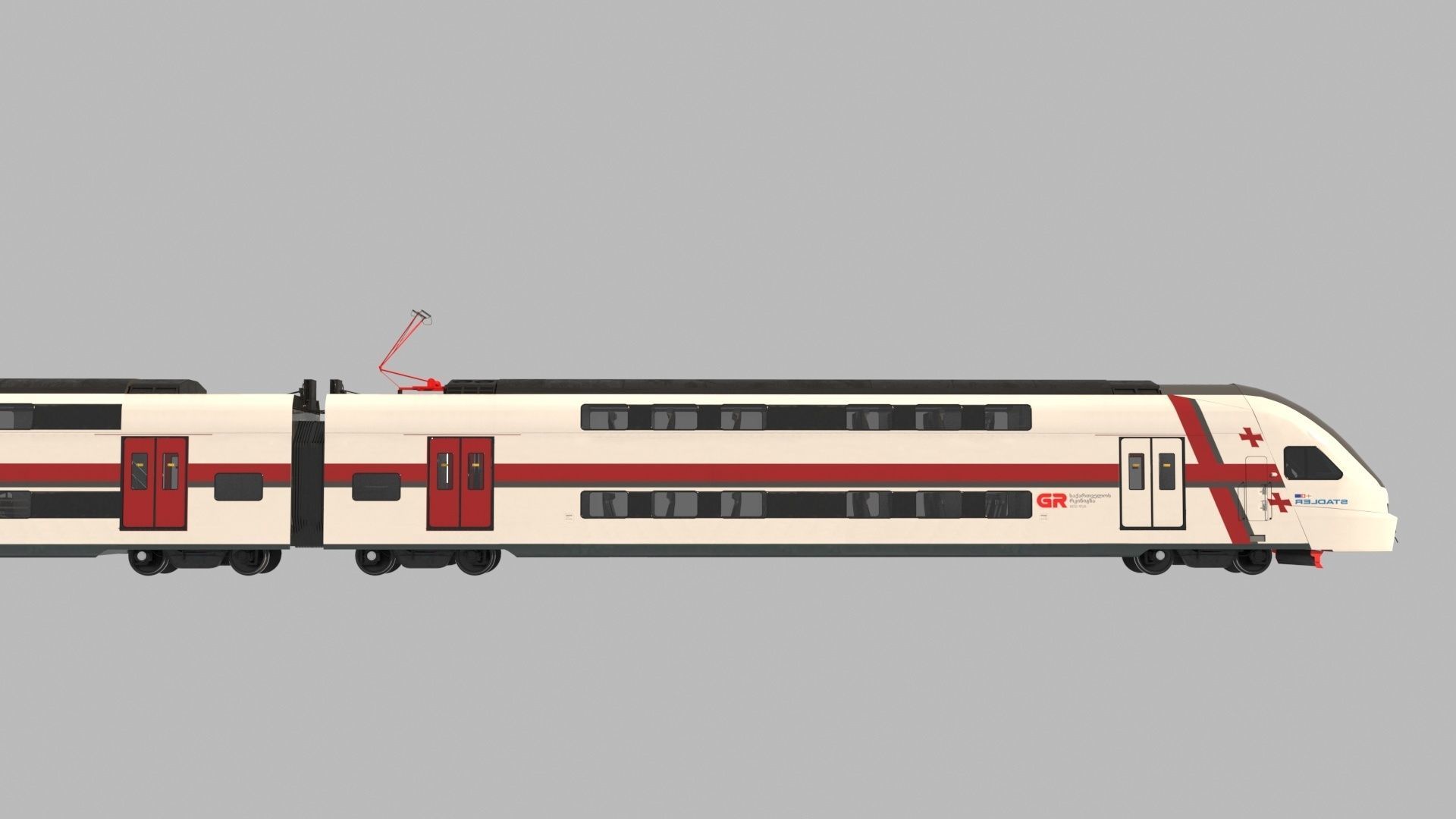 Aeroexpress Stadler KISS 3d 3D model_4