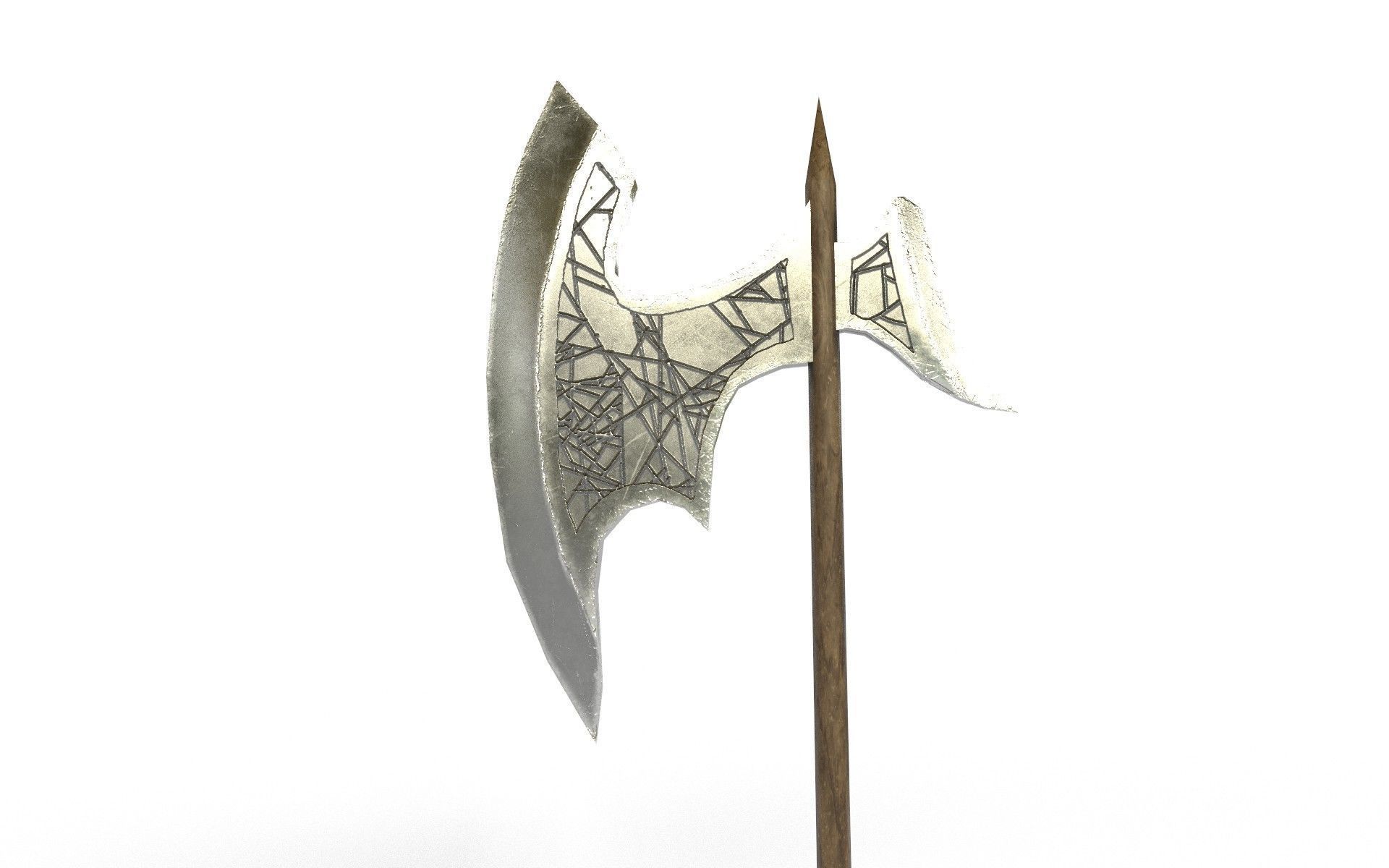 War Axe PBR game ready Low-poly 3D model_6