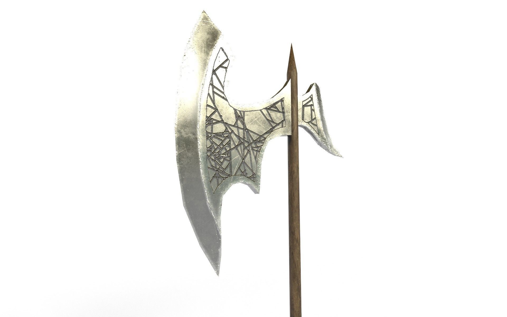 War Axe PBR game ready Low-poly 3D model_7