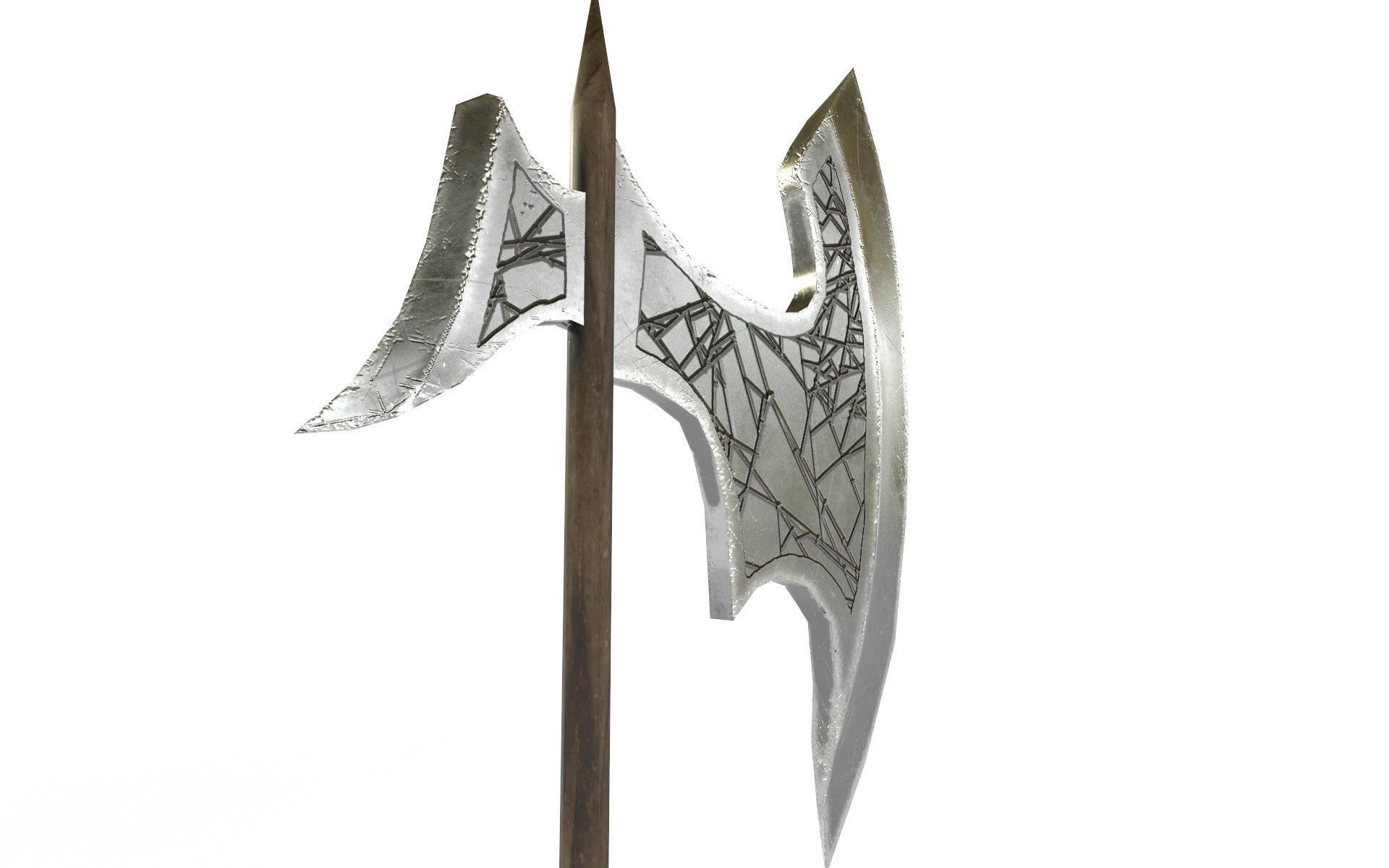 War Axe PBR game ready Low-poly 3D model_1