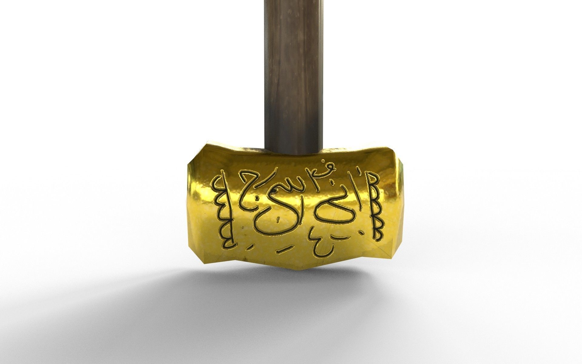 War Axe PBR game ready Low-poly 3D model_4