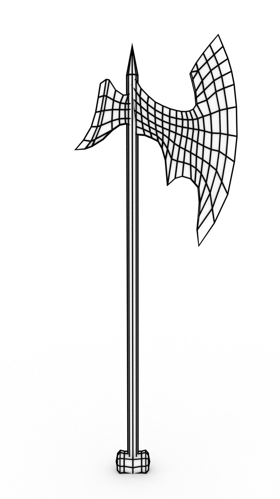 War Axe PBR game ready Low-poly 3D model_8