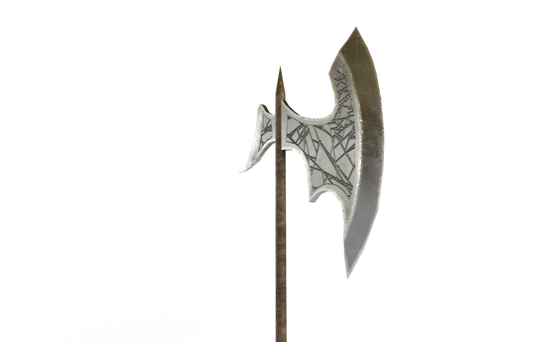 War Axe PBR game ready Low-poly 3D model_3