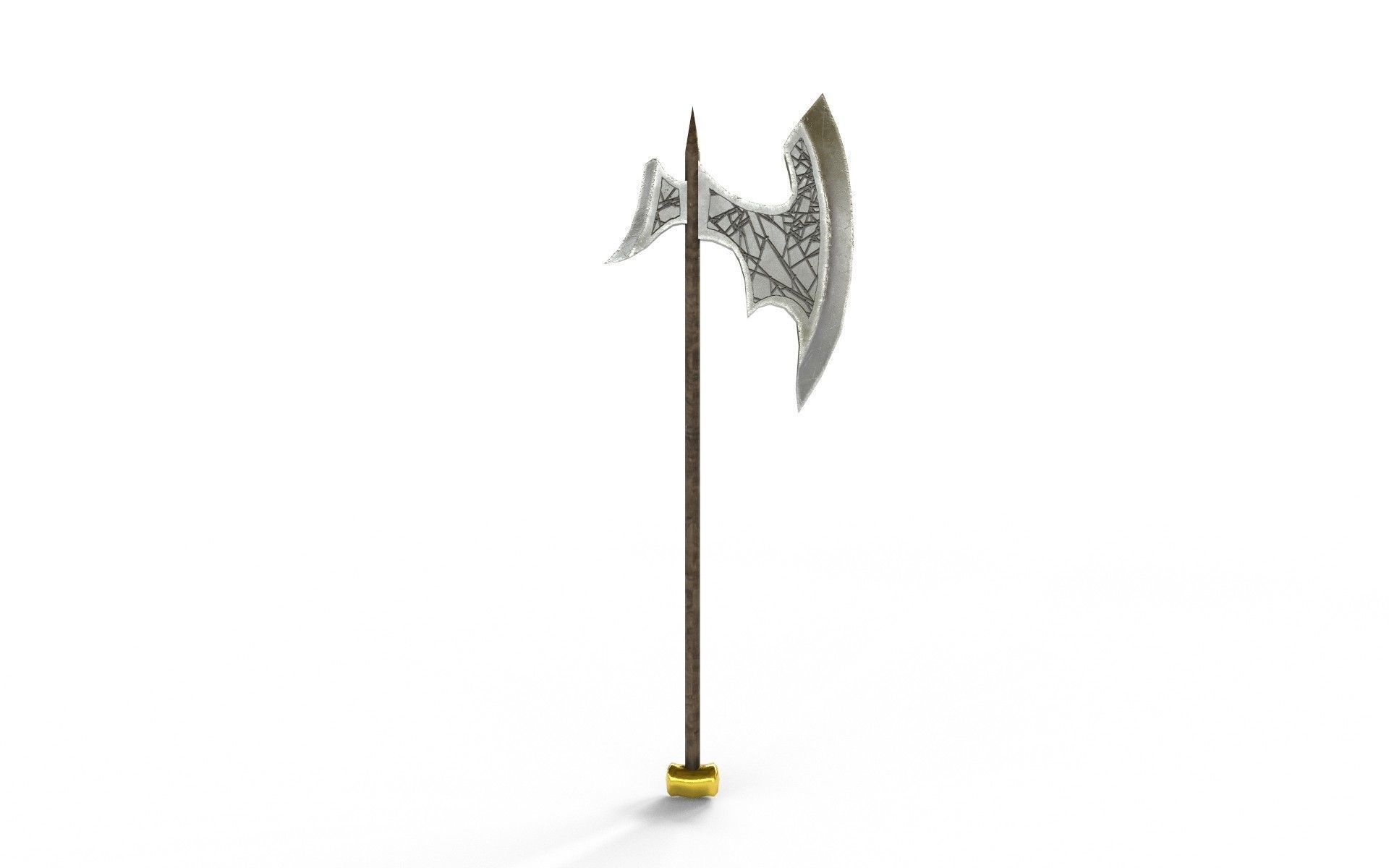 War Axe PBR game ready Low-poly 3D model_2