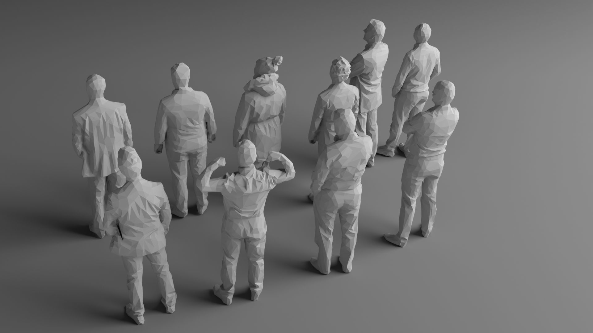 10 Low Poly People Pack Volume 3 Low-poly 3D model_2