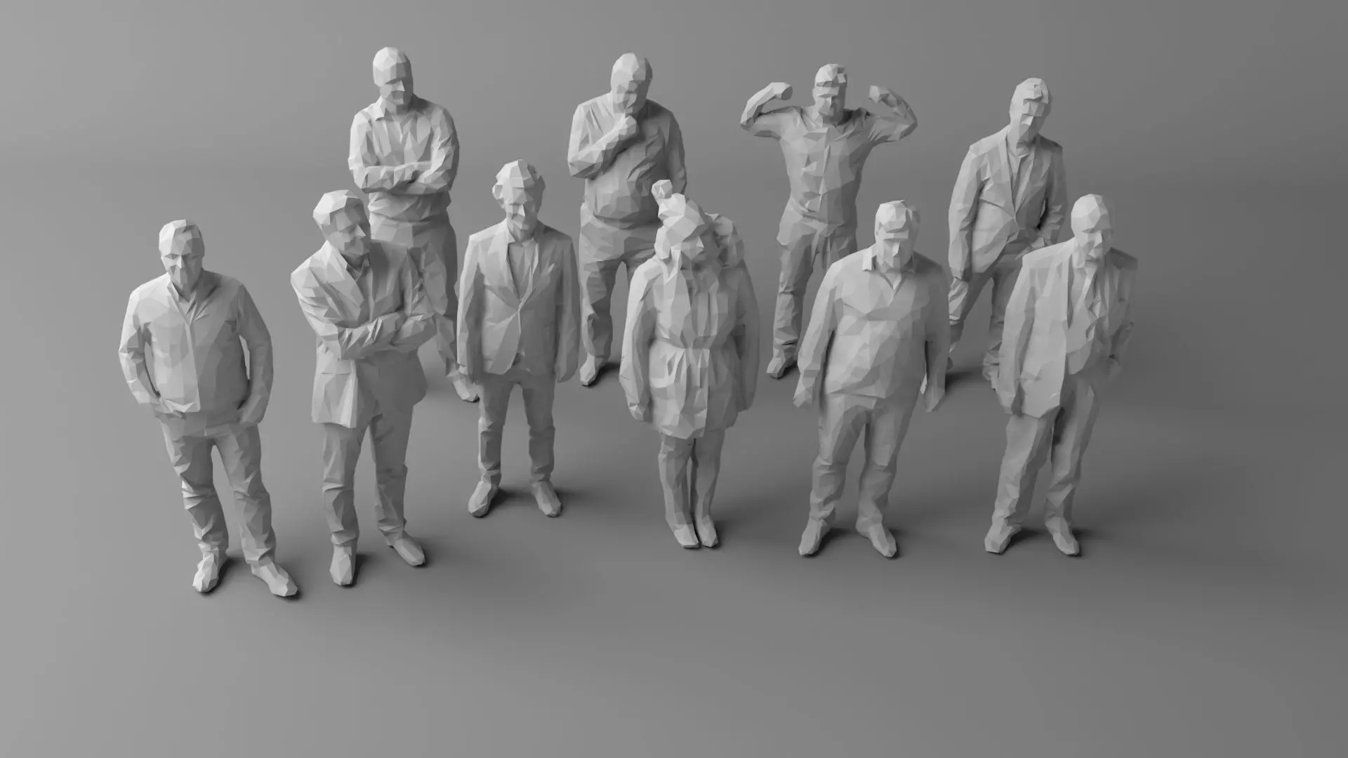 10 Low Poly People Pack Volume 3 Low-poly 3D model_0