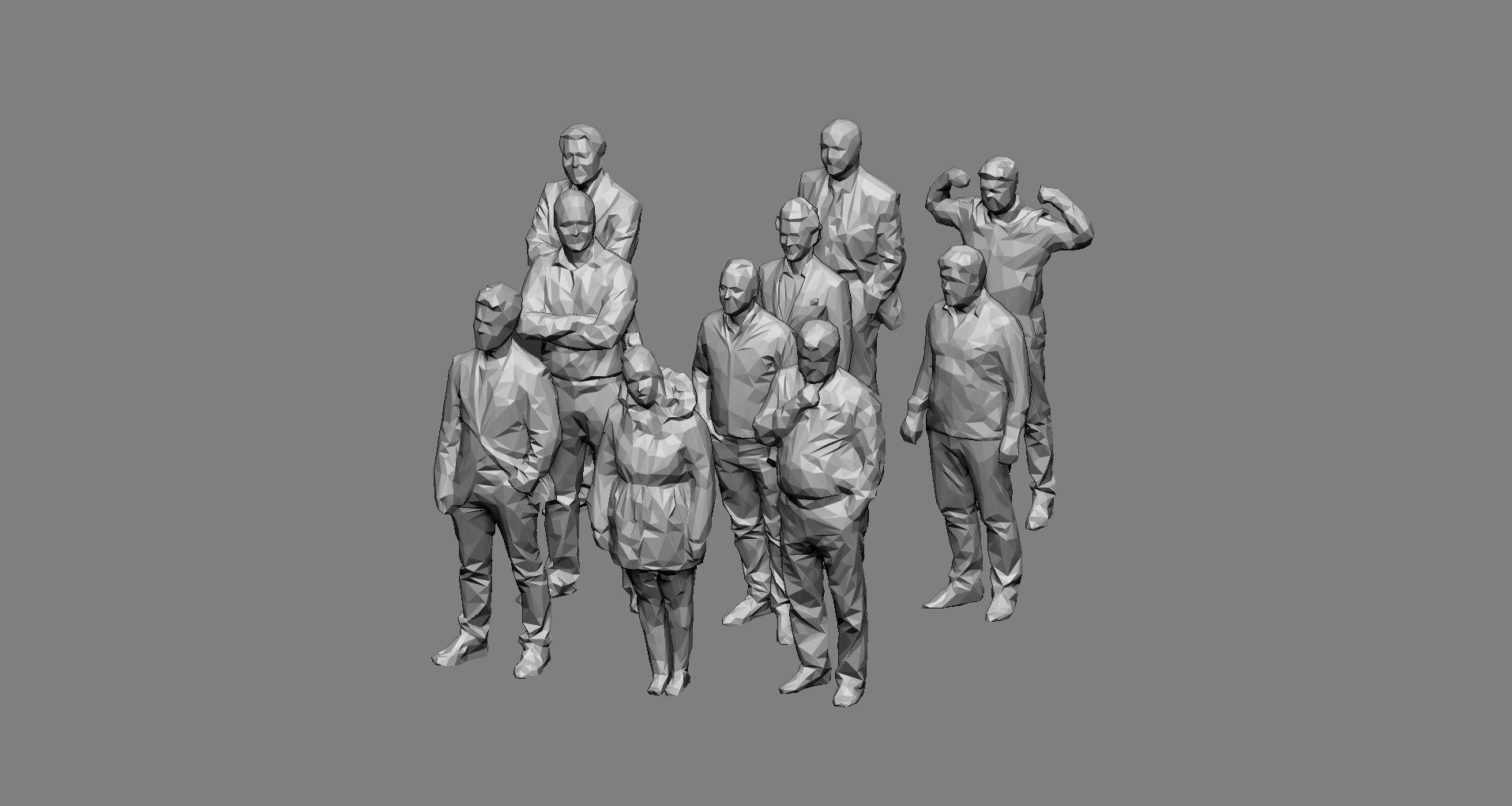 10 Low Poly People Pack Volume 3 Low-poly 3D model_5