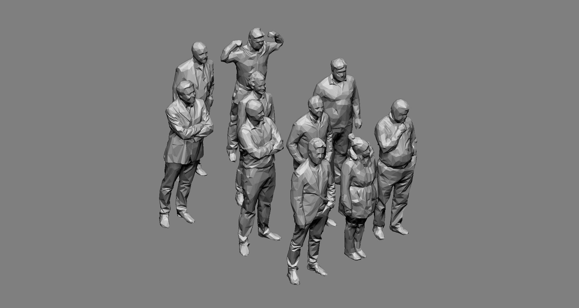 10 Low Poly People Pack Volume 3 Low-poly 3D model_4