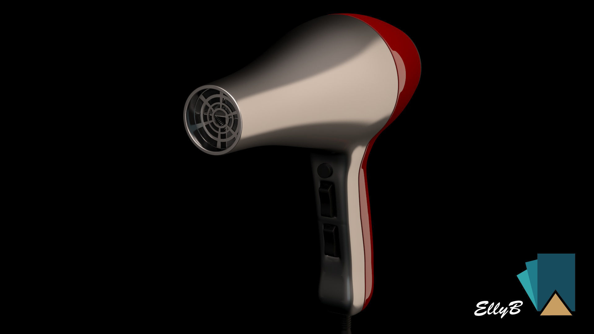 Hairdryer hair dryer 3D model_2