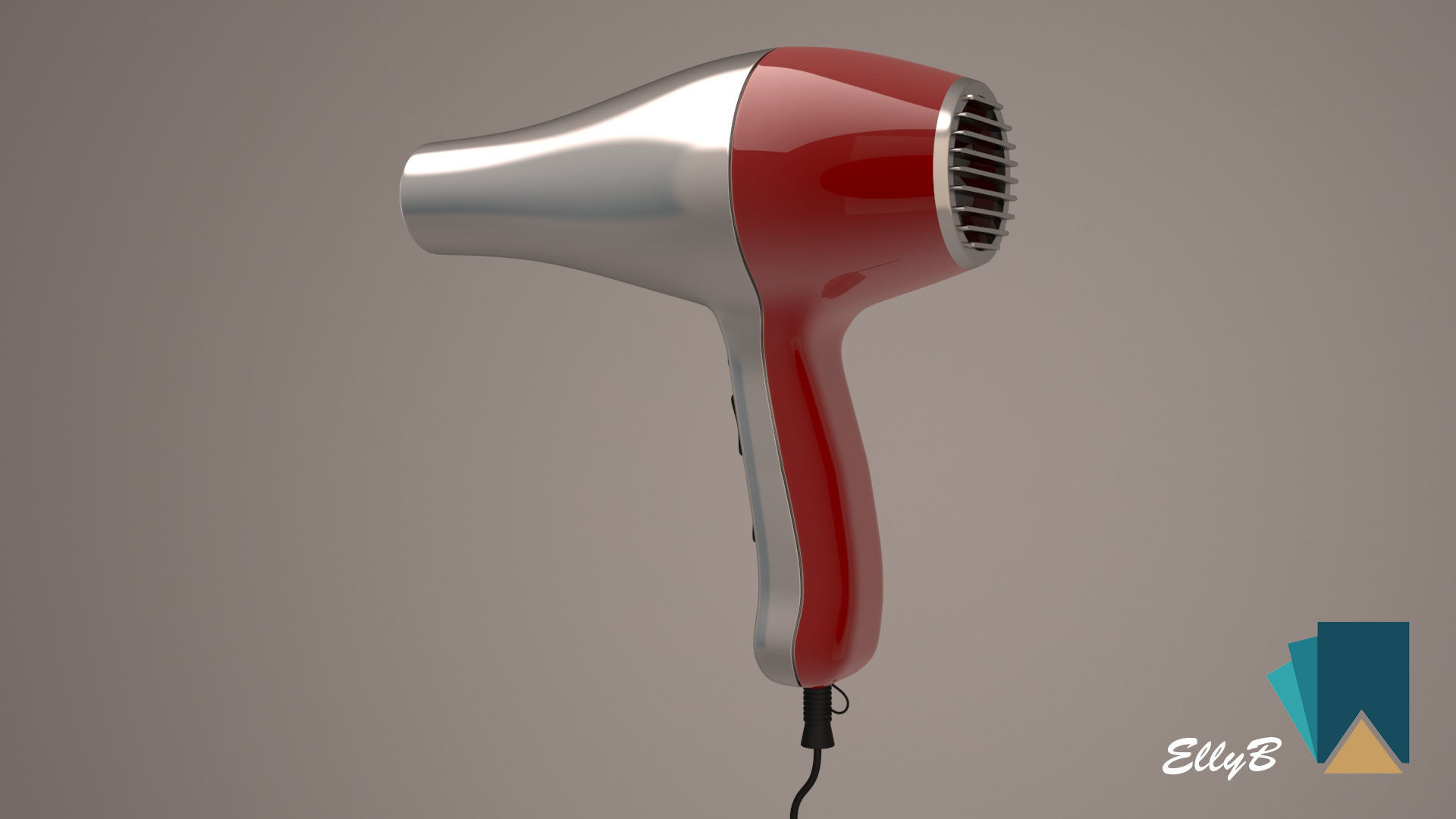 Hairdryer hair dryer 3D model_1