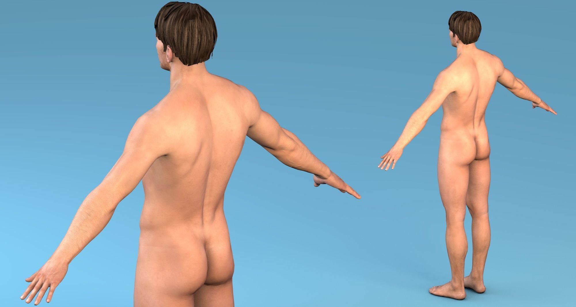 Character Male - Female Low-poly 3D model_15