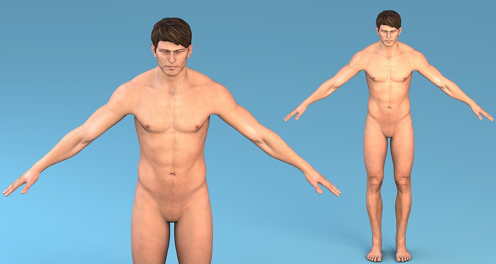 Character Male - Female Low-poly 3D model_7