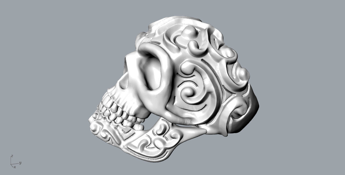 rings skull - 01 3D print model_5