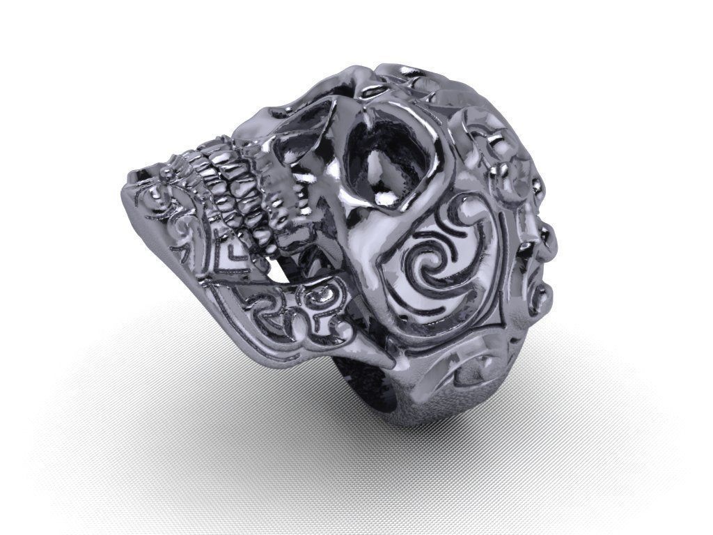 rings skull - 01 3D print model_3