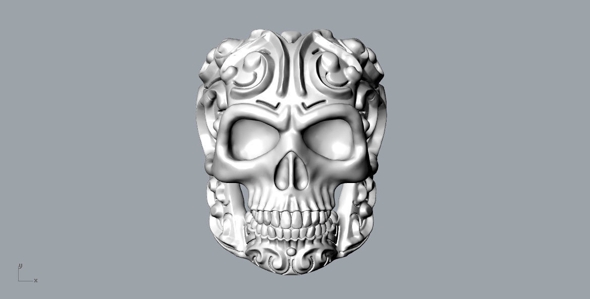 rings skull - 01 3D print model_7