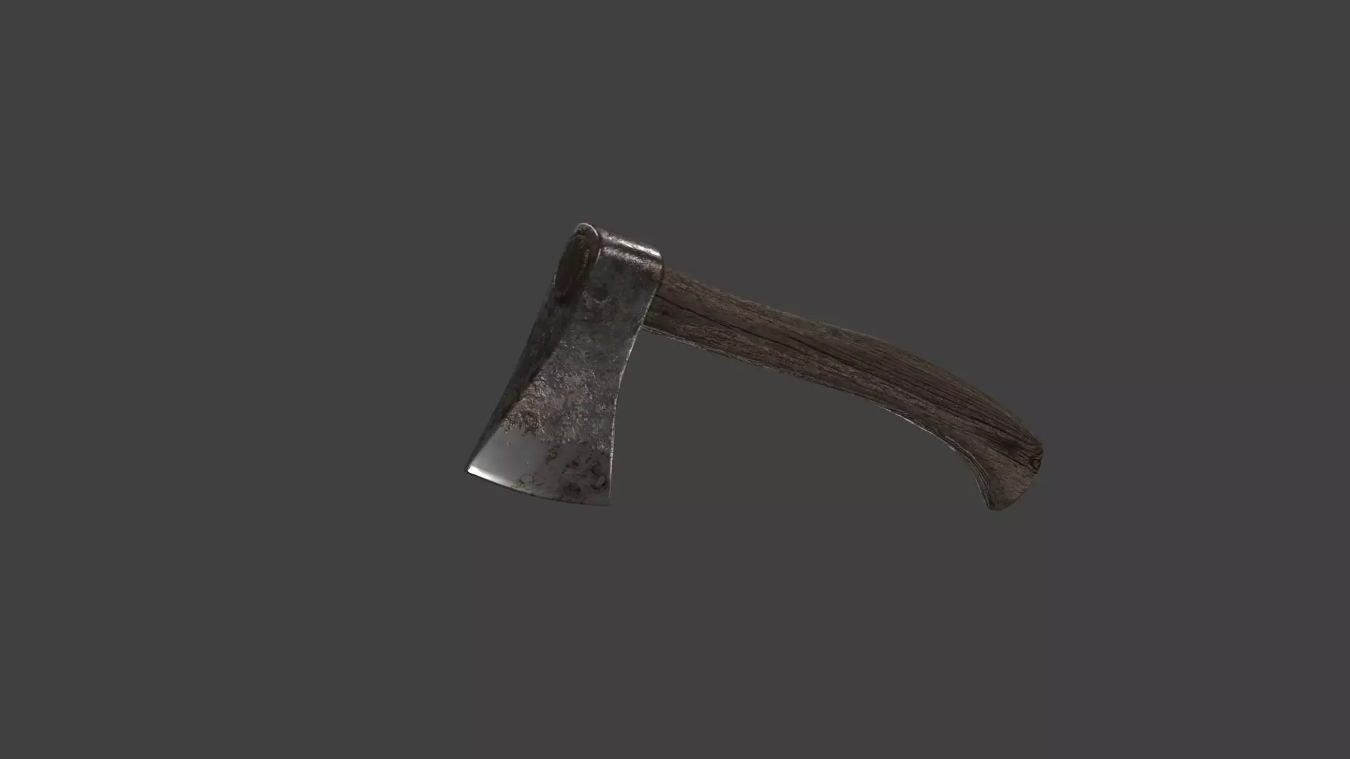 damaged axe 3D model_0