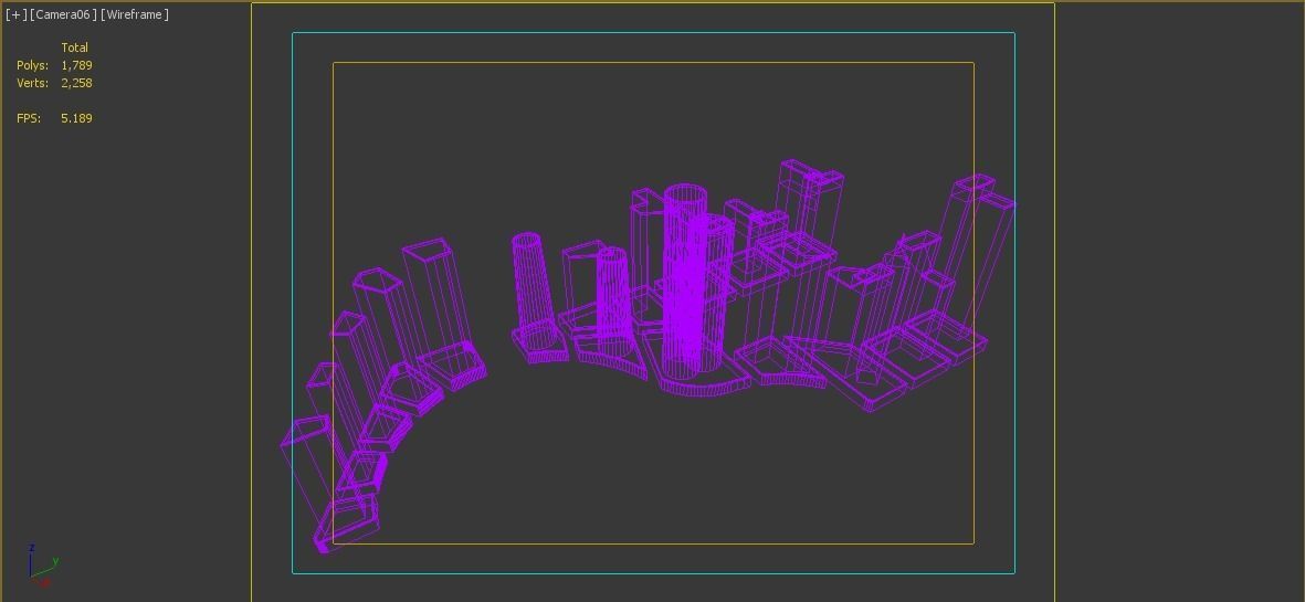 Residential Area Low-poly 3D model_4
