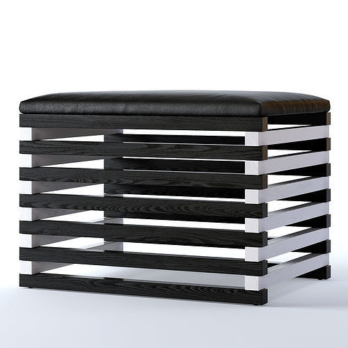 Kelly Wearstler Hauser Ottoman Low-poly 3D model